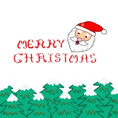 Merry Christmas message, New Year greeting card Celebrating the beginning of winter