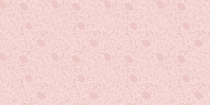 Pastel pink flower texture, vector repeat pattern background, small scale detailed monochromatic wallpaper for spring