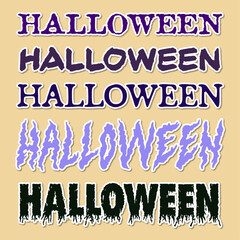 halloween title sticker pack