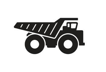 large mining dump truck silhouette symbol