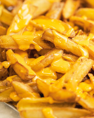 Cheesy chips closeup 