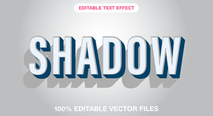 3d editable shadow text effect with realistic shadow