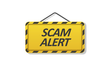 Fraud scam alert warning background