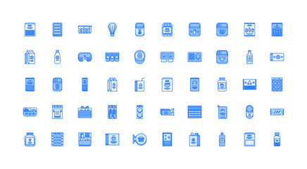 supermarket icon set