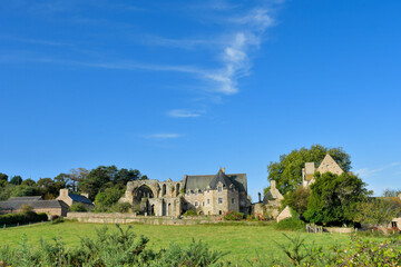 Fototapeta na wymiar L'abbaye de Beauport en baie de Paimpol Bretagne-France