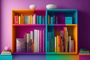 With "Colorful Display," your bookshelf becomes a canvas of literary and visual art, celebrating the beauty of color-coordinated book arrangements