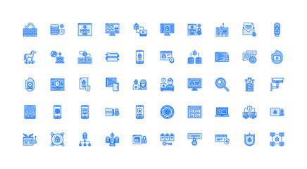 data protection icon set