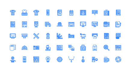 typography icon set