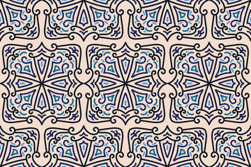 oriental pattern. soft color background with Arabic ornaments. Pattern, background and wallpaper for your design. Textile ornament. Vector illustration.