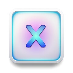 Obraz premium Button with cross sign, game art, transparent PNG, UI element