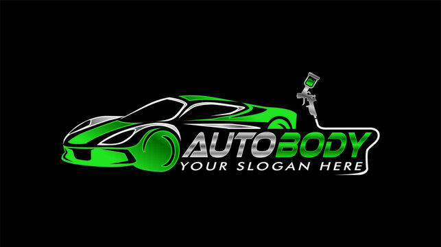 auto body shop logo template paint and body repair