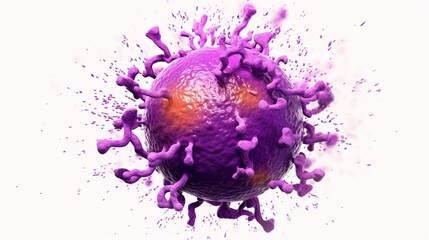 purple color dendritic cells dendritic cells phagocy.Generative AI