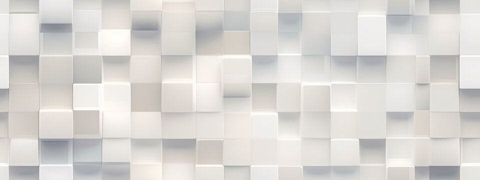 Geometric mosaic squares background. Subtle light grey gradient tint, shade and tone palette guide swatch chart overlay. Abstract monochrome clean professional banner backdrop