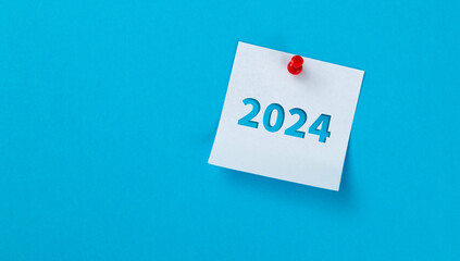 2024 written on white sticky