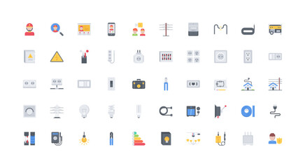 electrician icon set