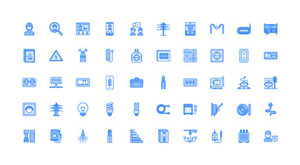 electrician icon set