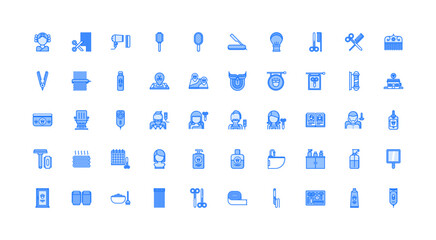 hairdresser icon set