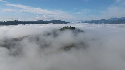 landscape with fog