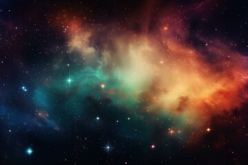 Background with nebula and stars. Generative AI