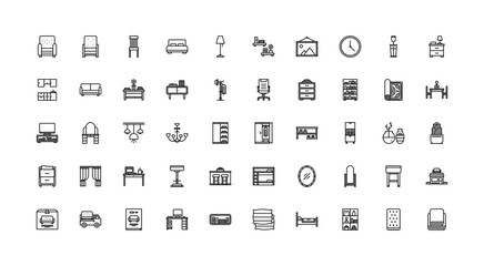 furniture icon set