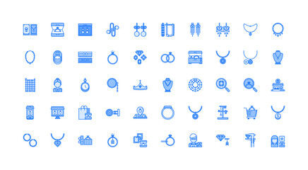 jewelry icon set