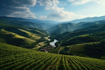 Valley with River View