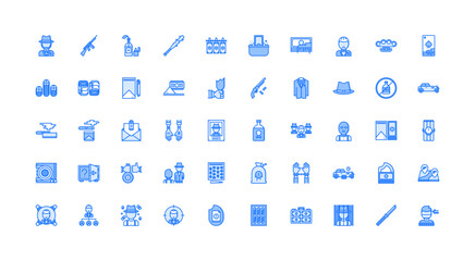 mafia icon set