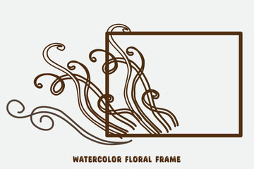 Watercolor Flowers Frames for social media and luxury invitation card mandala art design.