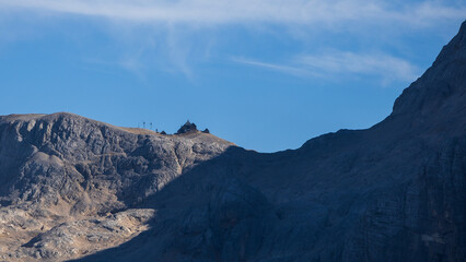 Mountain Hut of Krederica under the mount Triglav in Julian Alps Slovenia - View from Kriški podi 