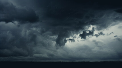 Dark, cloudy sky provides a natural backdrop.