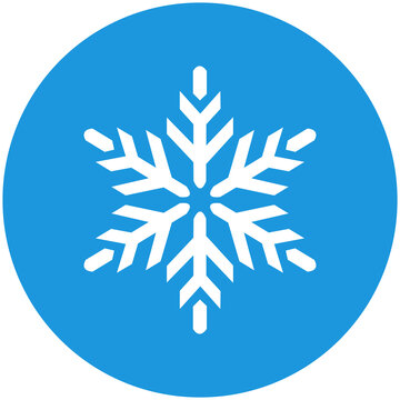 Icono esférico de copo de nieve