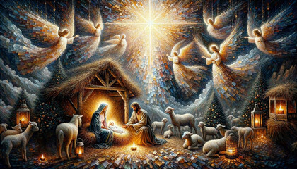 The First Christmas: Celebrating the Nativity - obrazy, fototapety, plakaty