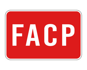 FACP red sign. Fire Alarm Control Panel