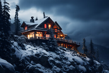 Winter Wonderland, Cozy Mountain House on Christmas Day