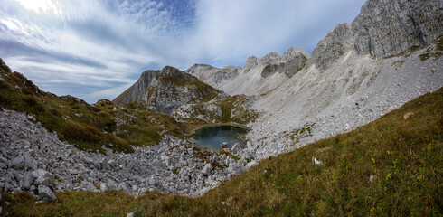 Luznica Lake or the third lake of Krn is a glacial lake in the Triglav national park of Slovenia