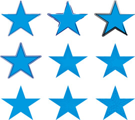 blue abstract stars with sensual lines