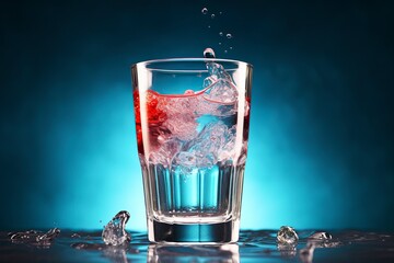 Concept of strong alcoholic drink. vodka drink. - obrazy, fototapety, plakaty