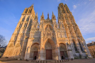 Fotobehang Cathédrale Notre-Dame de Rouen, Normandie   © aterrom