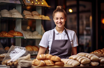 Bakery staff smiles brightly at customers