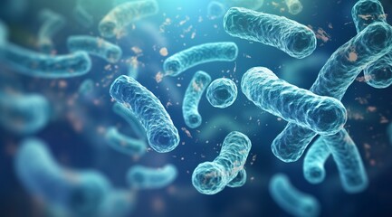 Legionella pneumophila Bacteria. Medical 3d illustration.