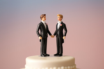 miniature wedding couple figure AI generated