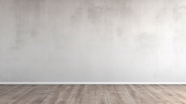Room interior empty space background mock up, room walls and blank parquet floor