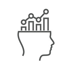 Business Intelligence manager concept line icon. Editable Stroke. EPS 10
