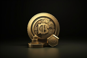 3d finance icon, Business and financial concept