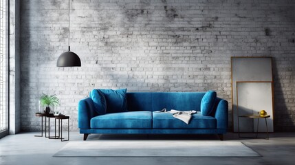 modern interior with sofa generated by AI