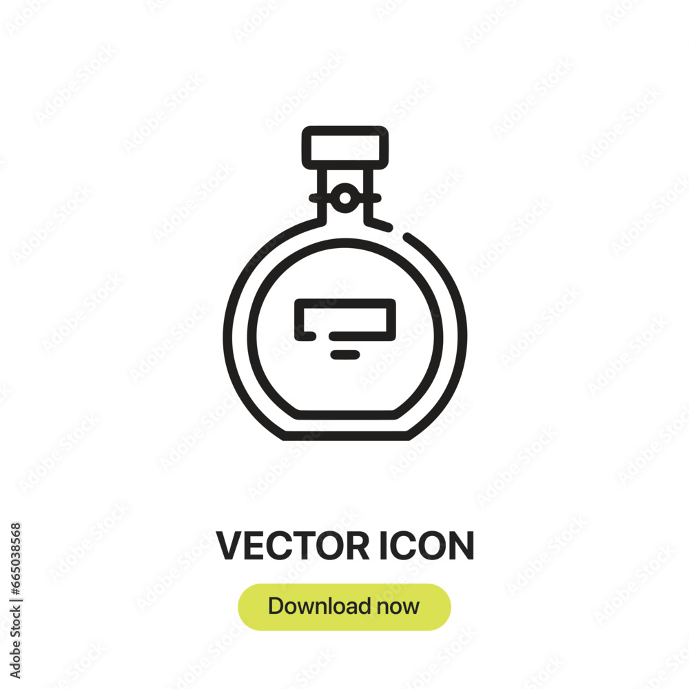 Aufkleber Parfume icon vector. Linear-style sign for mobile concept and web design. Parfume symbol illustration. Pixel vector graphics - Vector.