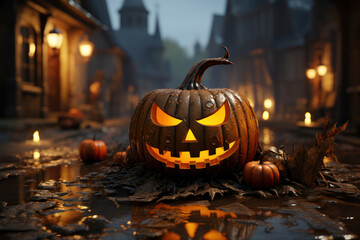 Fototapeta premium Halloween theme. Generative Ai.