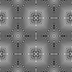 black and white seamless pattern wallpaer vector line circel zebra pattern. 