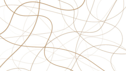 Abstract white background with random brown scribble lines