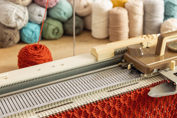 Manual knitting machine. A knitting machine is a device used to create knitted fabrics.